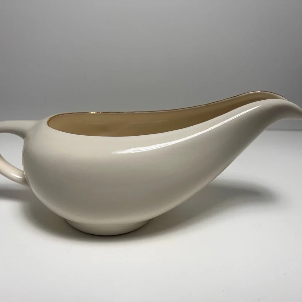 3/$25 SALE! Vintage Homer Laughlin Golden Wheat Cream Gravy‎ Boat with Creamer
